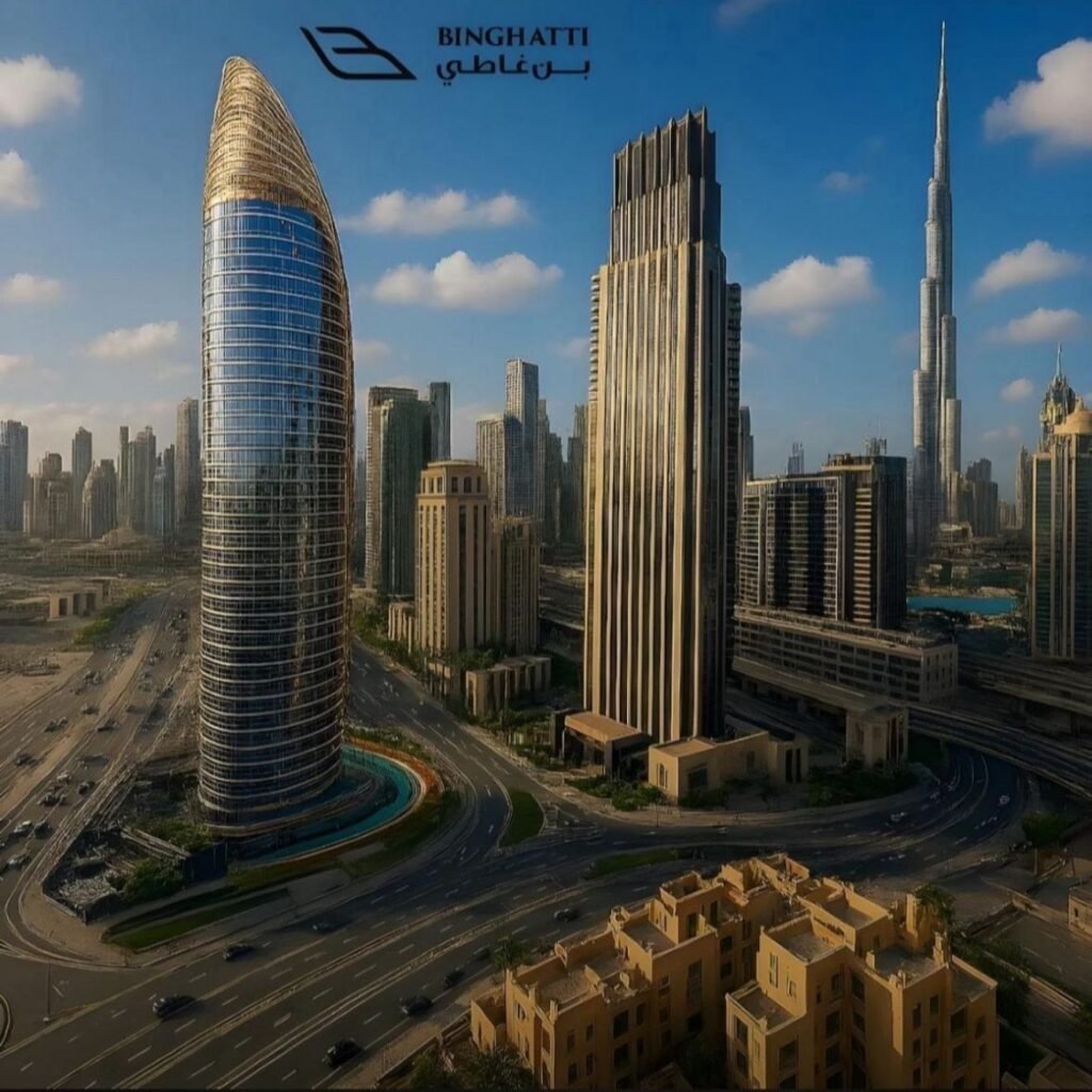 Luxury tower at Downtown Dubai with zig-zag roads – BINGHATTI SKYBLADE · DOWNTOWN DUBAI · UAE