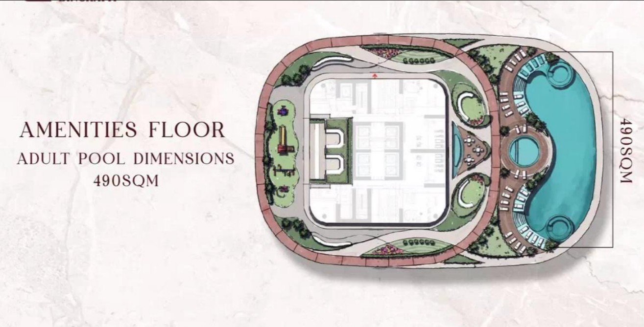 Elegant luxury floor plan layout on premium background