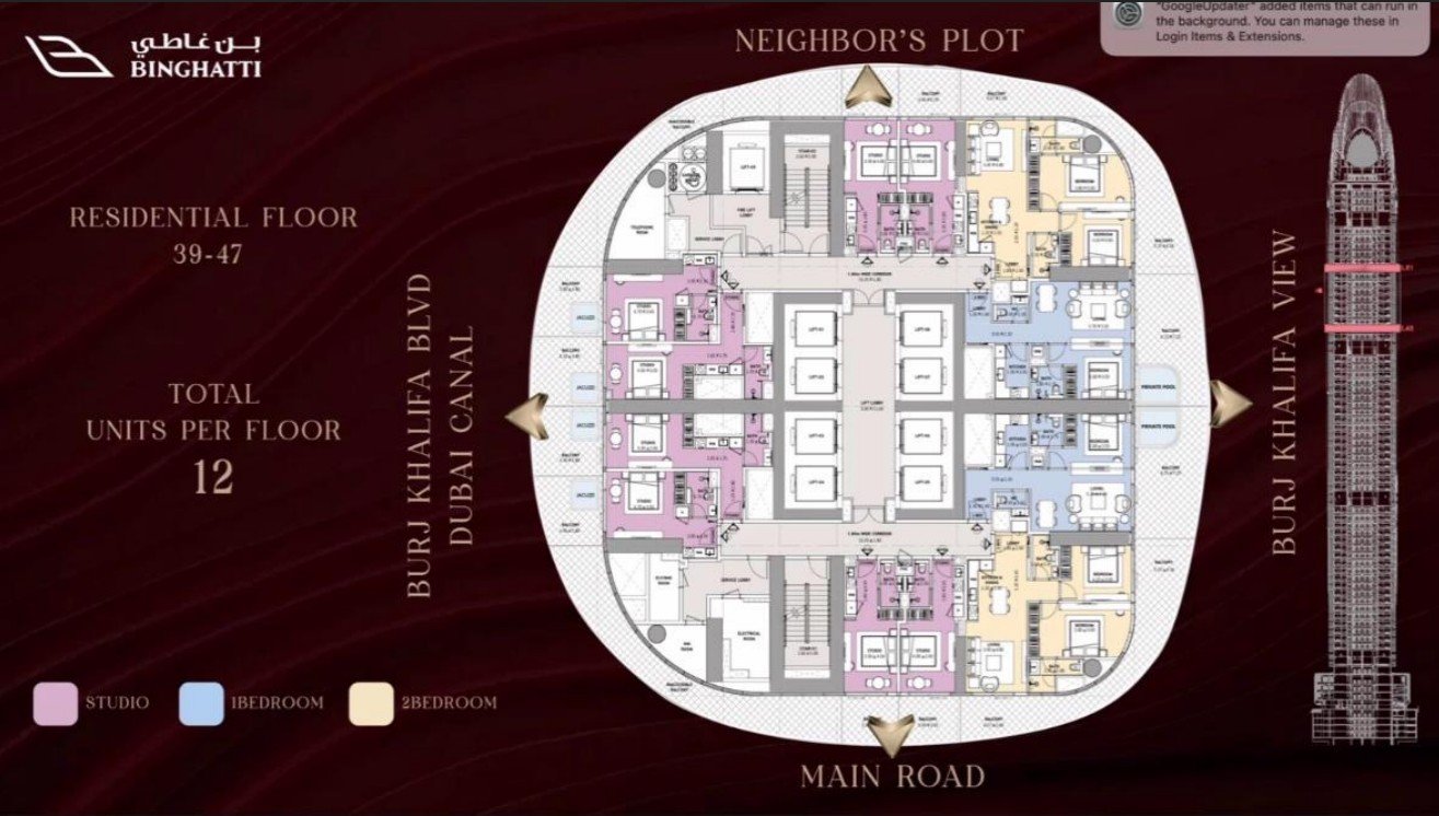 Elegant luxury floor plan layout on premium background