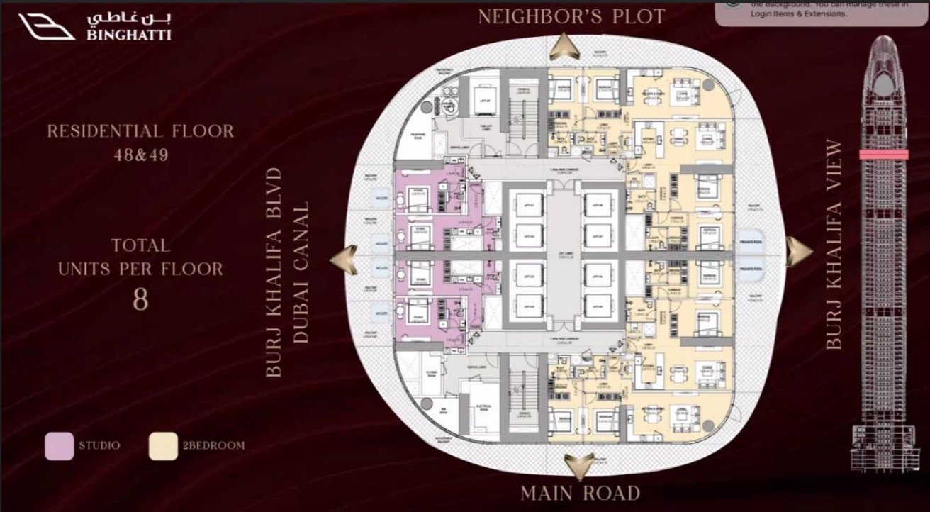 Elegant luxury floor plan layout on premium background