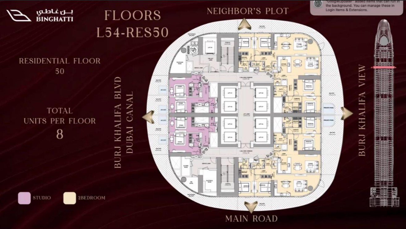 Elegant luxury floor plan layout on premium background