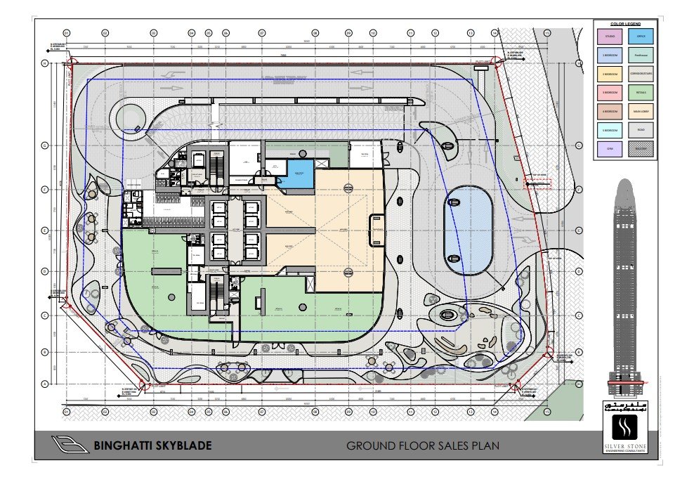 Elegant luxury floor plan layout on premium background