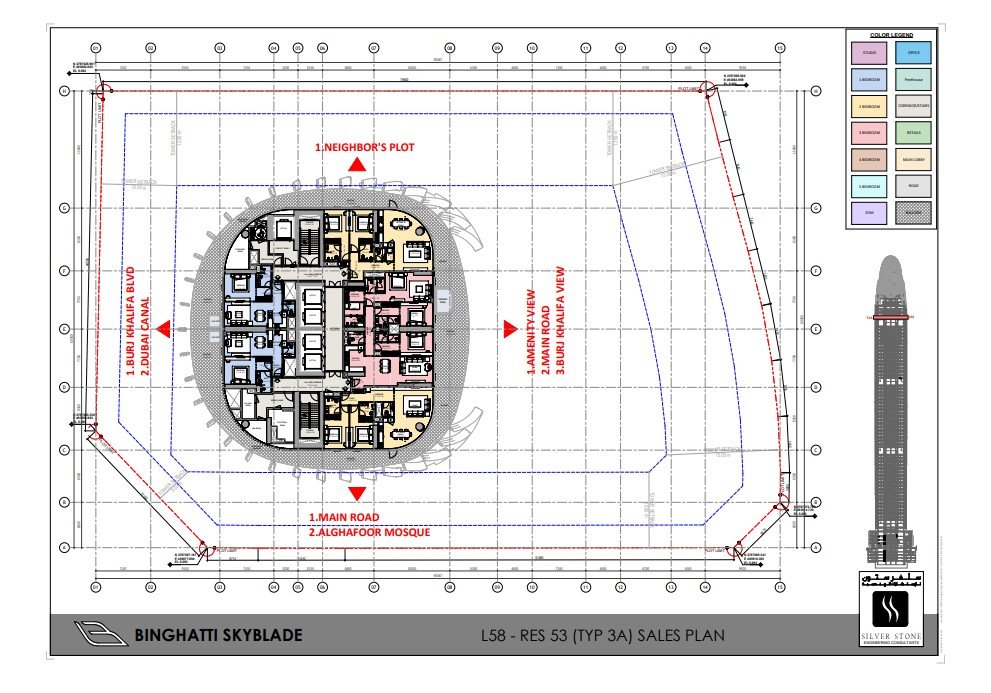 Elegant luxury floor plan layout on premium background