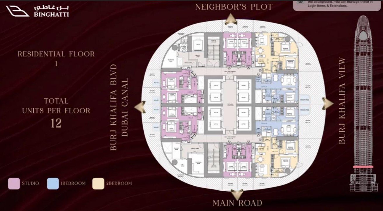 Elegant luxury floor plan layout on premium background